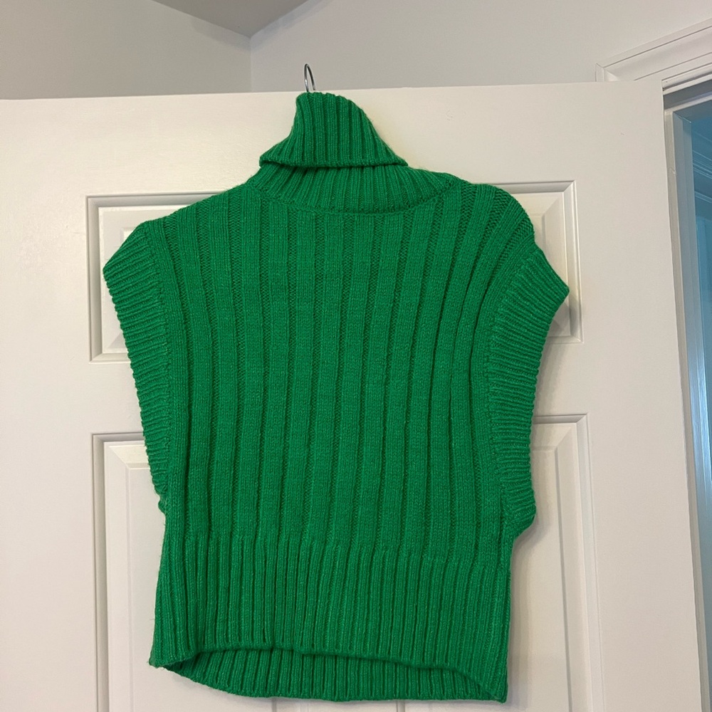 Zara Green Turtleneck Sweater